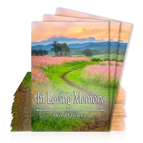 Pack of 20 Pre-Filled Seed Mix Packet Wildflowers Plant for Funerals, Memorial Services in Loving Memory Flower Path Also ...