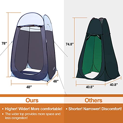 Leader Accessories Pop Up Shower Tent Dressing Changing Room Privacy Portable Camping Shelters 4' x 4' x 78" H Extra-Large...