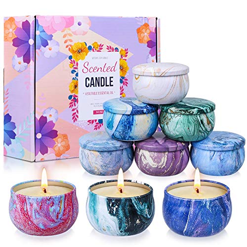 Scented Candles Gifts Set for Women, 9 Pack Aromatherapy Candles Pack Soy Wax with Essential Oil Include Lavender, Jasmine...