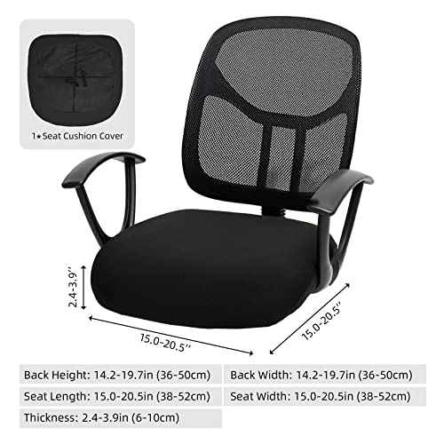 DIVA EN CAMINO DEC Water-Resistant Stretchable Desk Office Chair Seat Cushion Covers - Universal Spandex Computer Chair Sl...