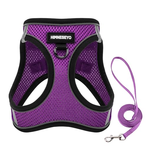 Dog Harness and Leash Set, Dog Harness for Dogs No Pull, No-Chock Step-in Reflective Breathable Lightweight Easy Walk Vest...