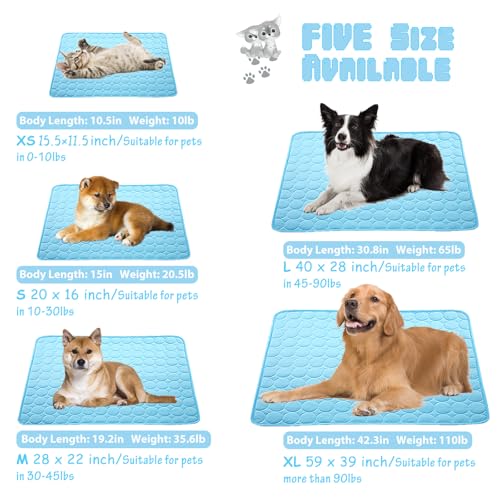 MeiLiMiYu 2026 Upgraded Washable Dog Cooling Mat Ice Silk Cooling Mat for Dogs Pet Self Cooling Pad Blanket Dog Cooling Pa...