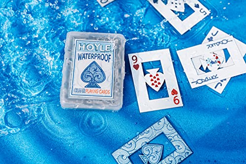 Hoyle Waterproof Playing Cards, Clear Plastic Deck of Cards for Outdoor Card Games, Camping, Beach, Pool & Travel Games (1...