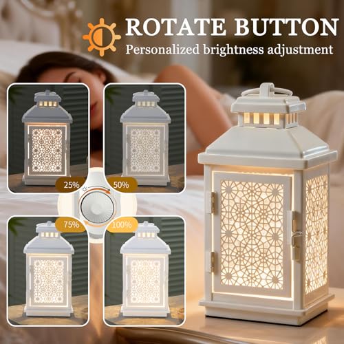White Candle Warmer Lamp with Timer – Stepless Dimming, Auto Shut-Off 2H/4H/8H, Top-Down Heating for Large Jar Candles, Fl...
