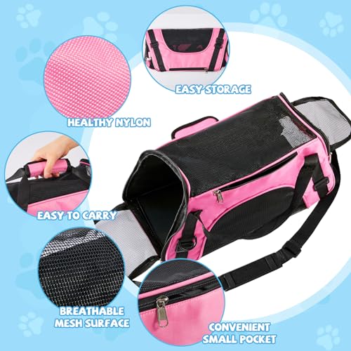 Sweetude 4 Pcs Cat Carrier Soft-Sided Pet Carrying Bag for Cat Under 13 Lbs, 16.9 x 11x 7.5 Inch, Portable Foldable Comfor...
