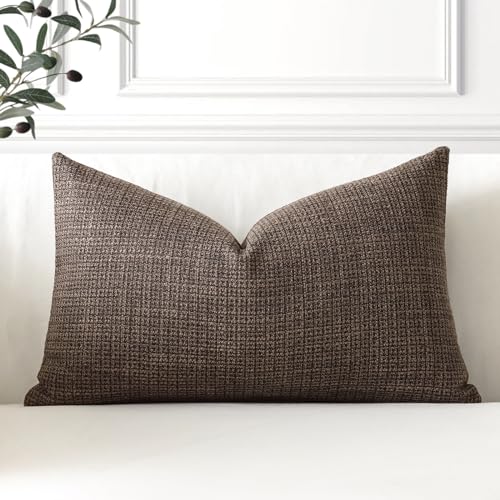 OTOSTAR Linen Throw Pillow Cover Set of 1 Decorative Lumbar Pillowcases Cushion Covers 16x24 Inch for Home Decor Sofa Bedr...
