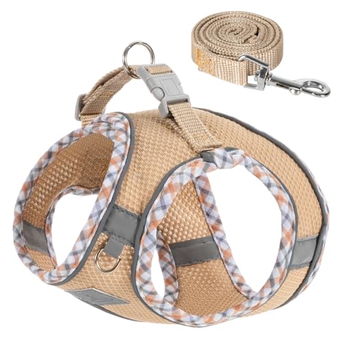 TomteNisse Dog Harness and Leash Set, No Pull Pet Harness for Small Dogs Easy Walking,Soft Breathable Small Dog Harness,Ad...