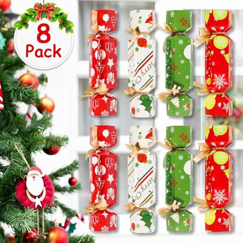 8 Pcs Christmas Surprise Money Pull Pouch Christmas Money Box for Cash Gift Pull Xmas Cash Holder for Cash for Kid Adult w...