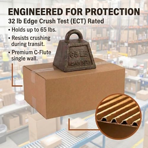 BOX USA Shipping Boxes 16"L x 10"W x 6"H, 25-Pack Medium Corrugated Cardboard Boxes for Shipping, Mailing, Packing, Packag...