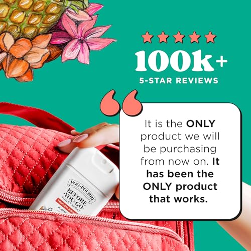 Poo-Pourri Before-You-Go Pocket Toilet Spray, Travel Essentials, Tropical Hibiscus, 1 Fl Oz, Up to 50 Uses, On-The-Go Bath...
