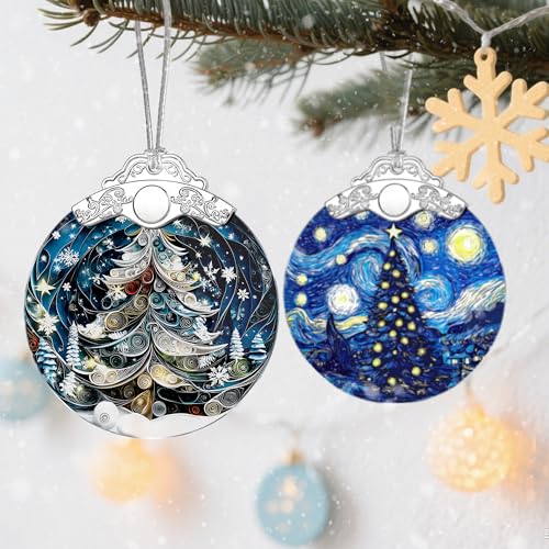 Christmas Tree Stained Glass Ornament - Xmas Decoration | Christmas Ornament | Holiday Keepsake – Xmas Gifts | Gift Exchan...