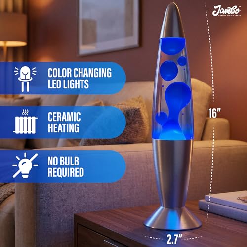 JAMBO 17-Color Changing LED Motion Lamp with Remote, 16" LED Light for Kids Teens and Adults, Night Light Nightlight, Magm...