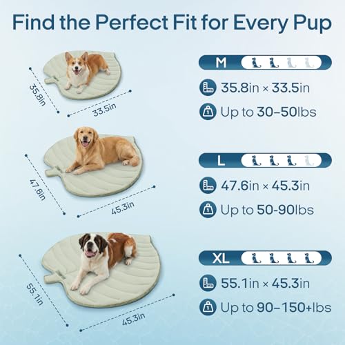 Vagascape Dog Cooling Mat, Washable Pet Cooling Mat, 35" x 33" Thick & Durable Large Cooling Mat for Dogs, Portable Foldab...