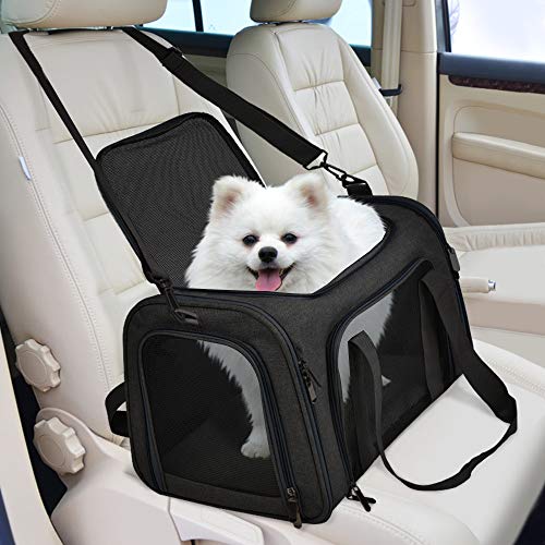 Henkelion Cat Carriers Dog Carrier Pet Carrier for Small / Medium Cats Dogs Puppies (Up To 15lbs), TSA Airline Approved Sm...
