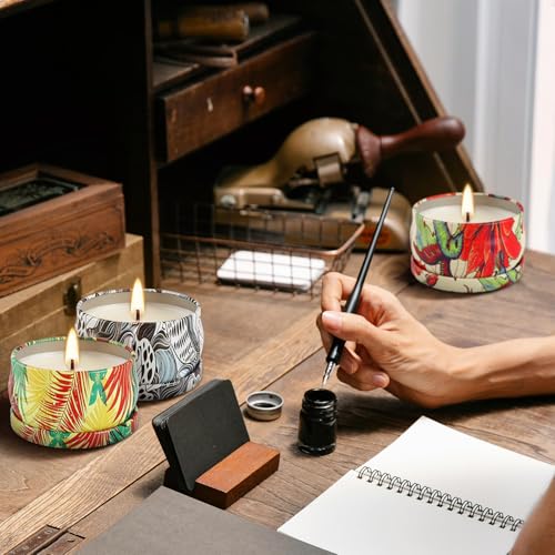WPONSZU Set 24 Pack Scented Candles Gifts Soy Wax Travel Tin Jar Candles for Home 2.5 OZ jar Candles for Mom for Christma...