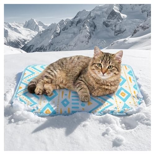 Dog Cooling Mat for Small Dogs & Cats, Soft Breathable Cooling Pad for Dog Bed, 23"x18" Self Cooling Crate Mat for Dogs, N...