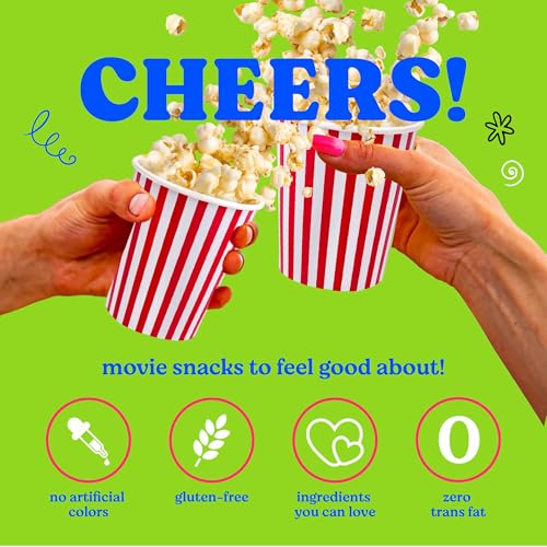 Pop n' Dulge Popcorn Movie Night Supplies 16 pcs Gift Set, 5 Gourmet Popcorn Kernels, 5 Seasoning Variety Packs Non-GMO Ko...