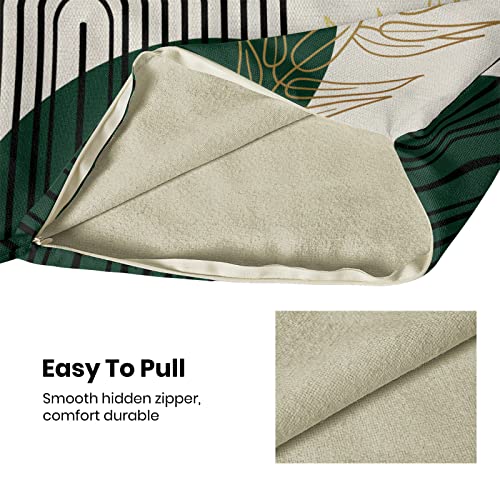 GIOPAMGO Boho Pillow Covers 20x20 Set of 2, Green Gold Farmhouse Decorations Throw Pillow Covers Boho Leaves Tropical Outd...