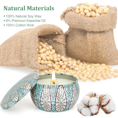 Scented Candles Gifts for Women 4 Pack Aromatherapy Candle Up to 90 Hours Home Scented Candles Set Soy Wax Candles for Chr...