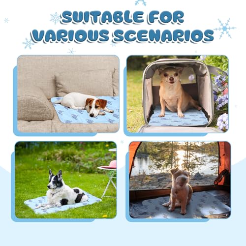 Nuanchu Dog Stroller Cooling Mat Waterproof Outdoor Pet Cooling Mat Washable Summer Cat Sleeping Blanket for Pet Stroller...