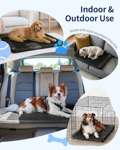 Homcolorful Electric Dog Cooling Mat, 30"x24" Pet Cooling Mat Indoor with Fan for Dogs and Cats, 3 Cooling Levels, Non-Sli...