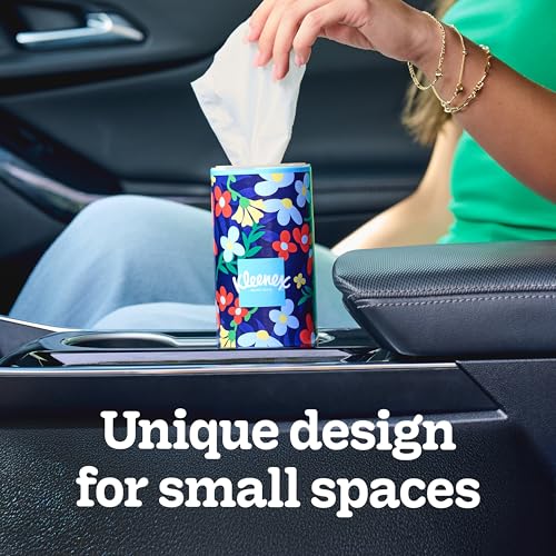 Kleenex Perfect Fit Facial Tissues, 4 Cannisters, 50 Tissues per Can, 2-Ply (200 Total), Packaging May Vary