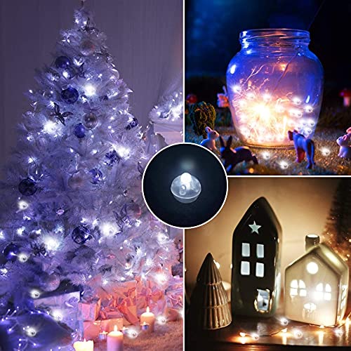 Aogist 100pcs White LED Balloon Light, Tiny Light Mini Round Led Ball Lamp for Paper Lantern Balloon, Indoor Outdoor Event...