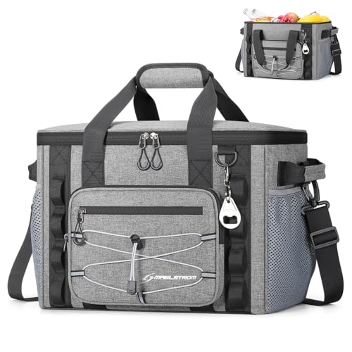 Maelstrom Soft Sided Cooler Bag, 30/40 Can Collapsible Insulated Ice Chest, Large Leakproof Portable Storage for Camping, ...