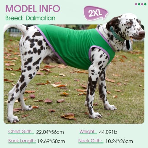 ROZKITCH Dog Shirts Clothes-2 Pack Dog Cool Sleeveless Vest, Soft Stretchy Breathable Cotton Summer Pet T Shirt Apparel fo...