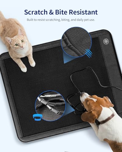 Homcolorful Electric Dog Cooling Mat, 30"x24" Pet Cooling Mat Indoor with Fan for Dogs and Cats, 3 Cooling Levels, Non-Sli...
