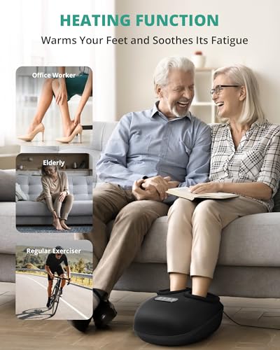 Medcursor Foot Massager Machine with Heat, Rolling, Deep Kneading, Shiatsu Foot Massager for Delivers Pain Relief, Tired, ...