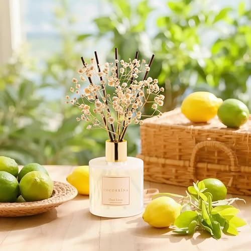 Cocorrína Reed Diffuser Set, Clean Linen 6.7 fl oz Scented Diffuser with Sticks Home Fragrance Reed Diffuser for Bathroom ...