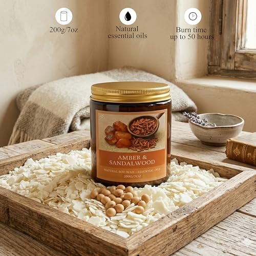 YuuKiin Luca Candles for Home Scented, Soy Wax Candle Set 50H Burn, Gift Set Women & Mens Gifts Ideas, Clean Cotton Wick, ...