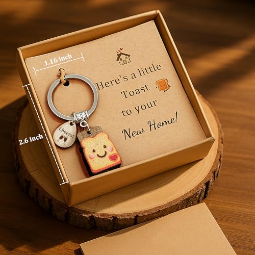 PEALICIOUS Cute Toast Keychain for Girls, New Beginnings Gifts for Best Friend as Next Chapter Stuff, Cute Love Engagement...