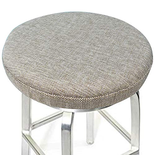 Levoberg Round bar Stool Covers Linen Sponge bar Stool Cushions Round Chair seat slipcovers 13inch/33cm ＃2