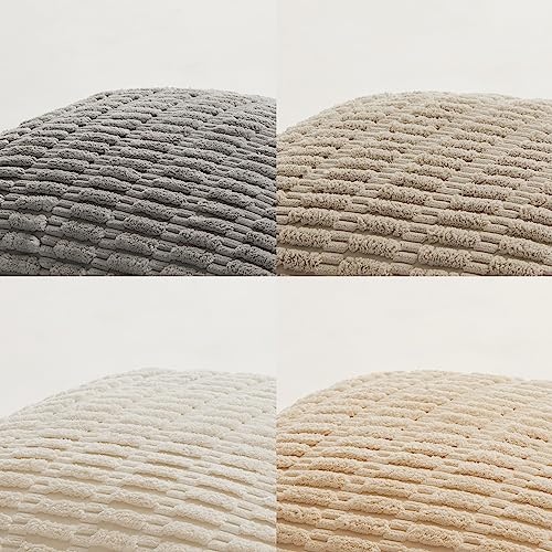 Fancy Homi 4 Packs Neutral Decorative Throw Pillow Covers 18x18 Inch for Living Room Couch Bed Sofa, Rustic Farmhouse Boho...