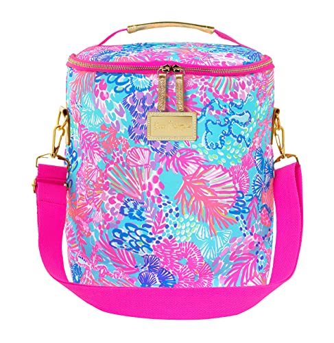 Lilly Pulitzer Insulated Soft Beach Cooler with Adjustable/Removable Strap and Double Zipper Close