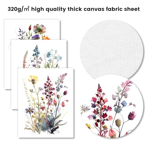 Dazzlewall 4 pcs Watercolour Wall Art Print, Colourful Floral Botanical Artwork Print, Minimalist Wall Decor for Bedroom L...