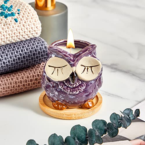 Kinforse Scented Candles - Lavender Candle Gift Set for Women, Birthday Presents with Marbling Gift Box