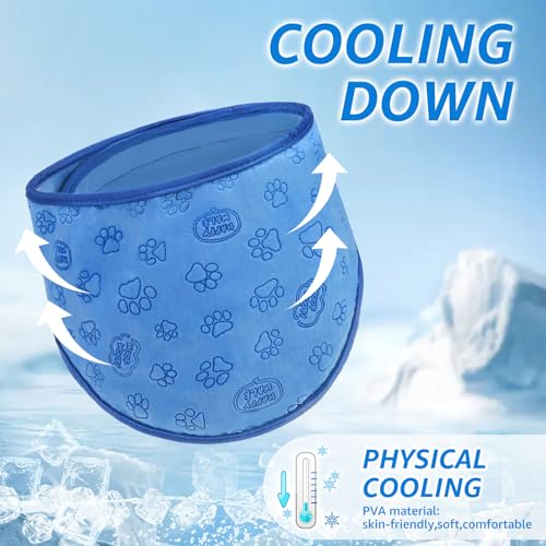 SCENEREAL Dog Cooling Bandana, 2 Pack Instant Cooling Dog Bandanas, Chill Out Pet Cool Scarf PVA Neck Cooler Wrap Summer E...