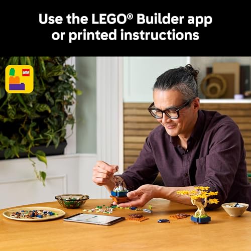 LEGO Botanicals Mini Bonsai Trees Building Set - Artificial Bonsai Tree Building Blocks for Adults, Ages 18+ - Gift for Bi...