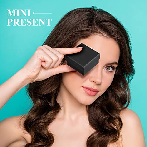 Yinkin 72 Pcs Jewelry Ring Gift Boxes Bulk 2 x 2 x 1.2 Inch Ring Necklace Earring Boxes for Weddings Christmas