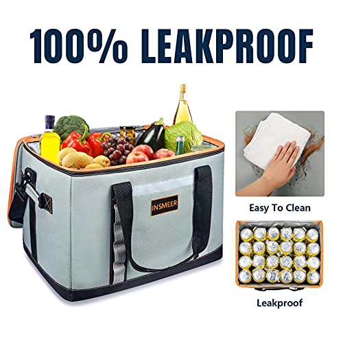 INSMEER Insulated Cooler Bag 65Cans/32 Cans Large Cooler Bag Soft Sided Cooler with Shoulder Strap, Collapsible Leakproof ...