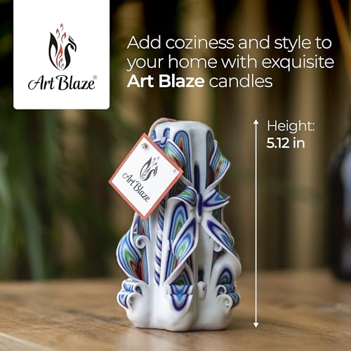 Carved Candles - Handmade Decorative Large Candle – Tall Long Burning Cute Spiral Candle for Women – for Home Decor, Cozy ...