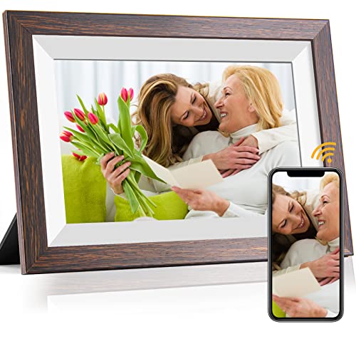 Frameo 10.1 Inch WiFi Digital Picture Frame with Frameo App, IPS Touch Screen HD Electronic Digital Photo Frame, Share Pho...
