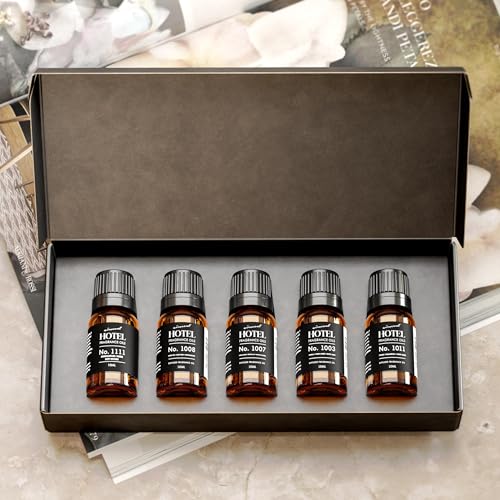 AirScent Hotel Diffuser Oil Gift Set - Inspired by The Most Popular 5-Star Hotel Scents - 10 mL, 0.34 fl oz Fragrance Oil ...