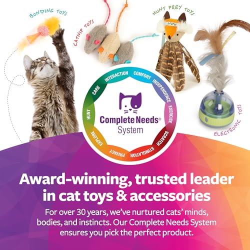 SmartyKat (2 Count) Fuzzy Friends Plush Catnip Ball Cat Toys - Rainbow/Turquoise, 2 Count
