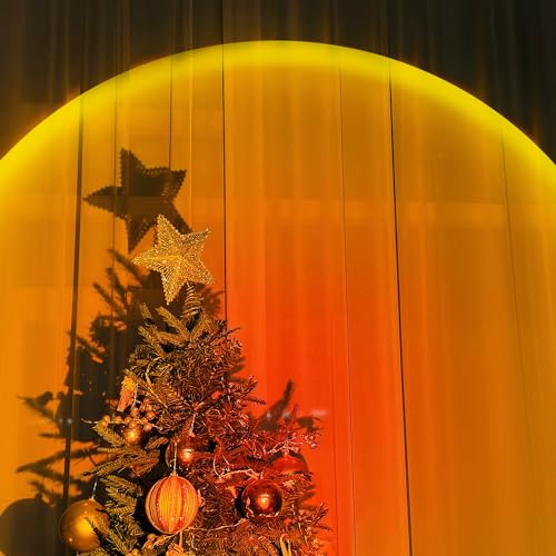 Tsrarey Sunset Lamp Projector,180 Degree Rotation Sun Projection Light Led Night Light Floor Lamp with USB Port,Sunset Lam...