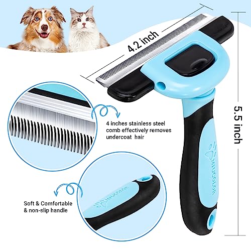MIU COLOR Pet Grooming Brush, Deshedding Tool for Dogs & Cats, Effectively Reduces Shedding by up to 95% for Short Medium ...