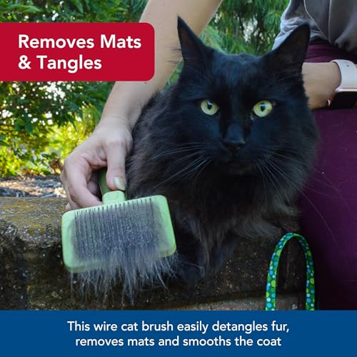 Coastal Pet Safari - Cat Self-Cleaning Slicker Brush - Cat Grooming Supplies